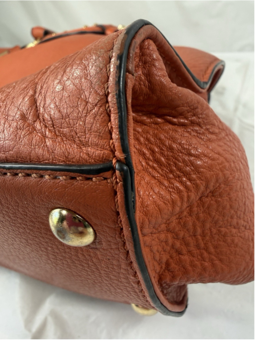 MICHAEL Michael Kors Hamilton Large EW Chain Strap Satchel in Orange - Picture 15 of 15